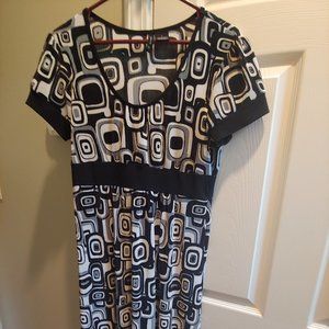 Black and white casual dress